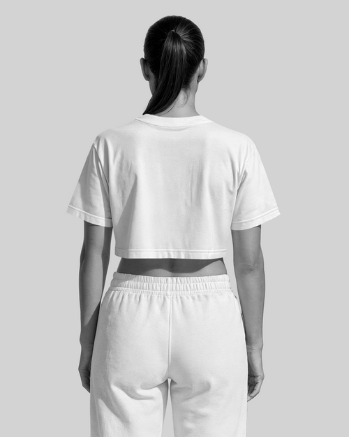 Crowned Culture | Women's White Crop Top Shirt